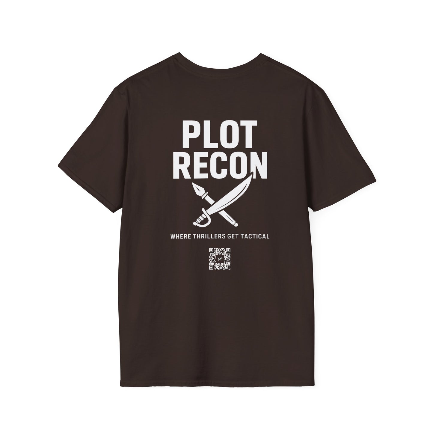 Plot Recon Crossed Sword and Pen White Logo