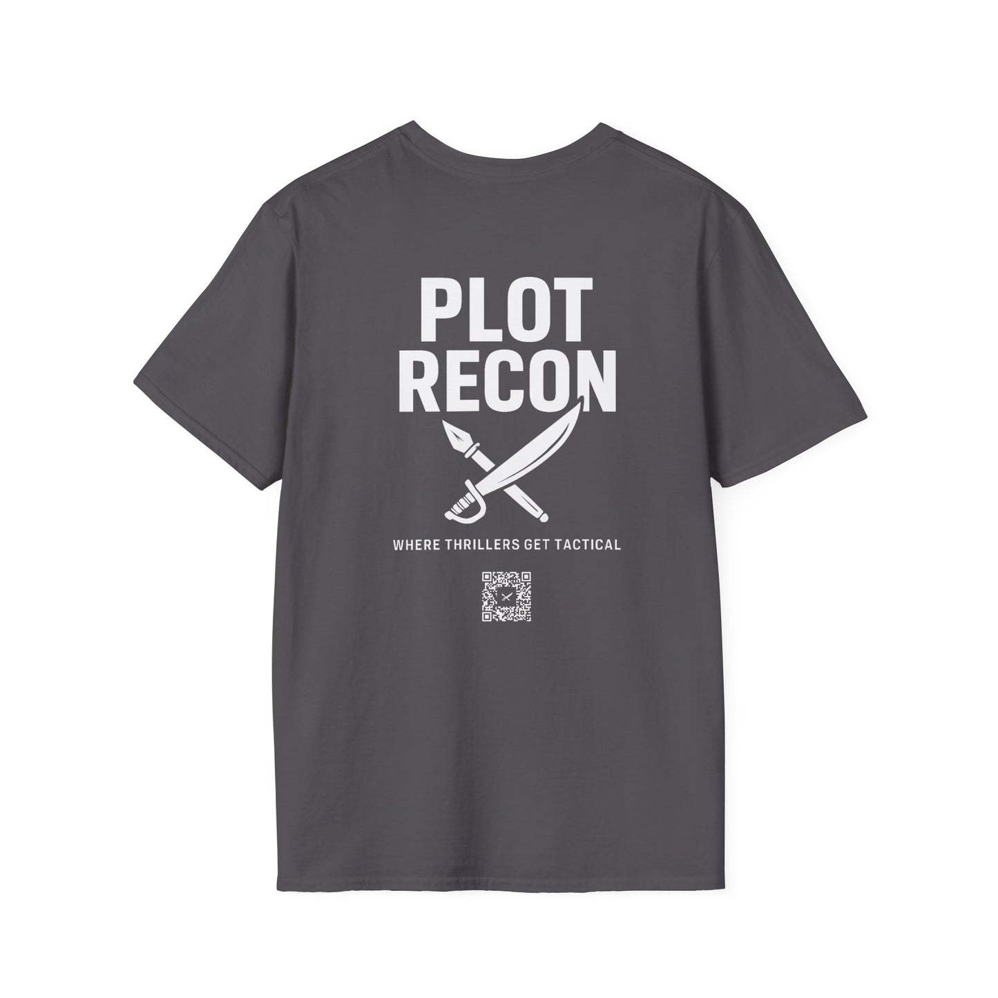 Plot Recon Crossed Sword and Pen White Logo