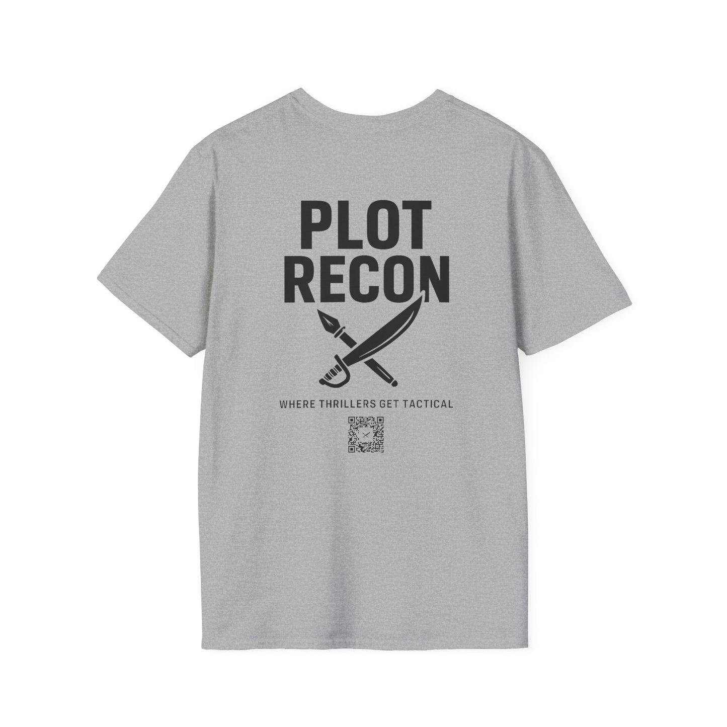 Plot Recon Crossed Sword and Pen Black Logo