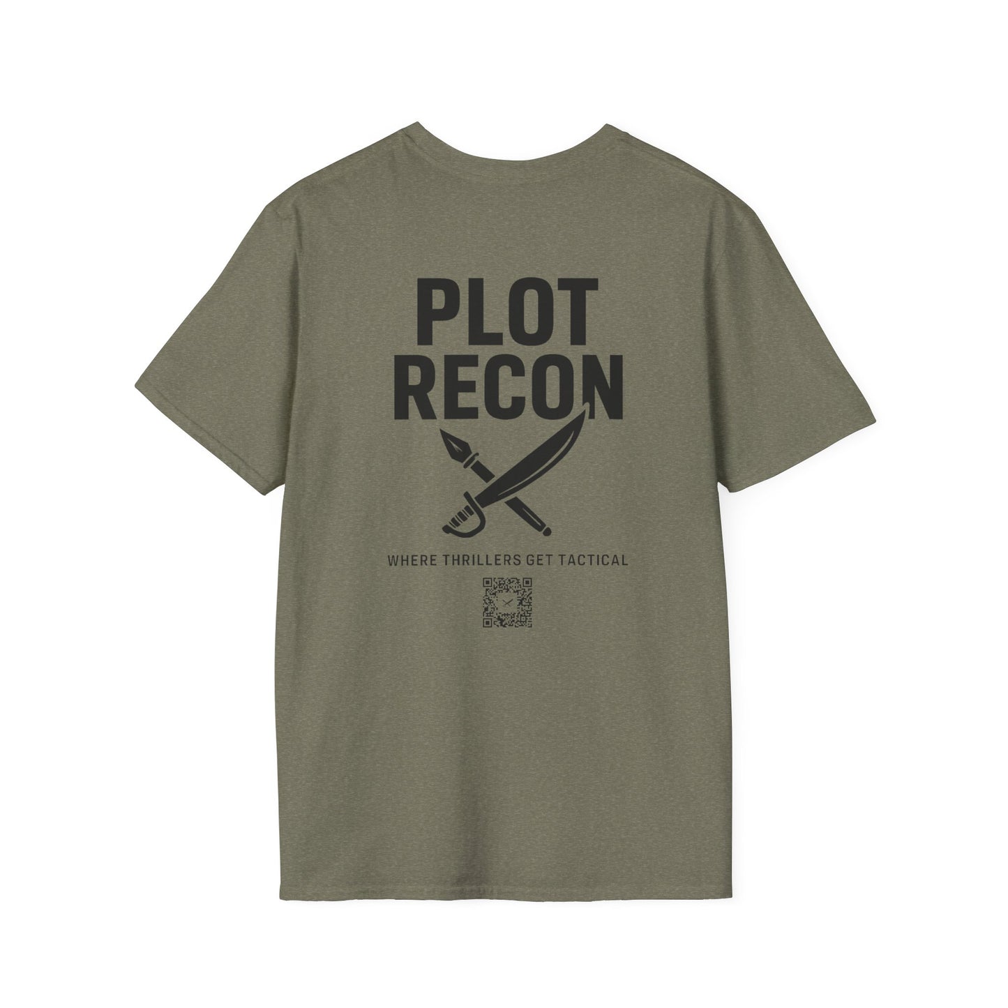 Plot Recon Crossed Sword and Pen Black Logo