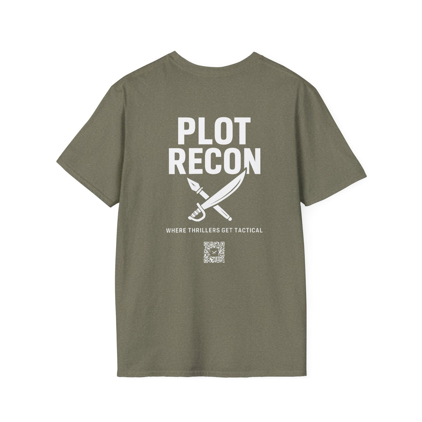 Plot Recon Crossed Sword and Pen White Logo