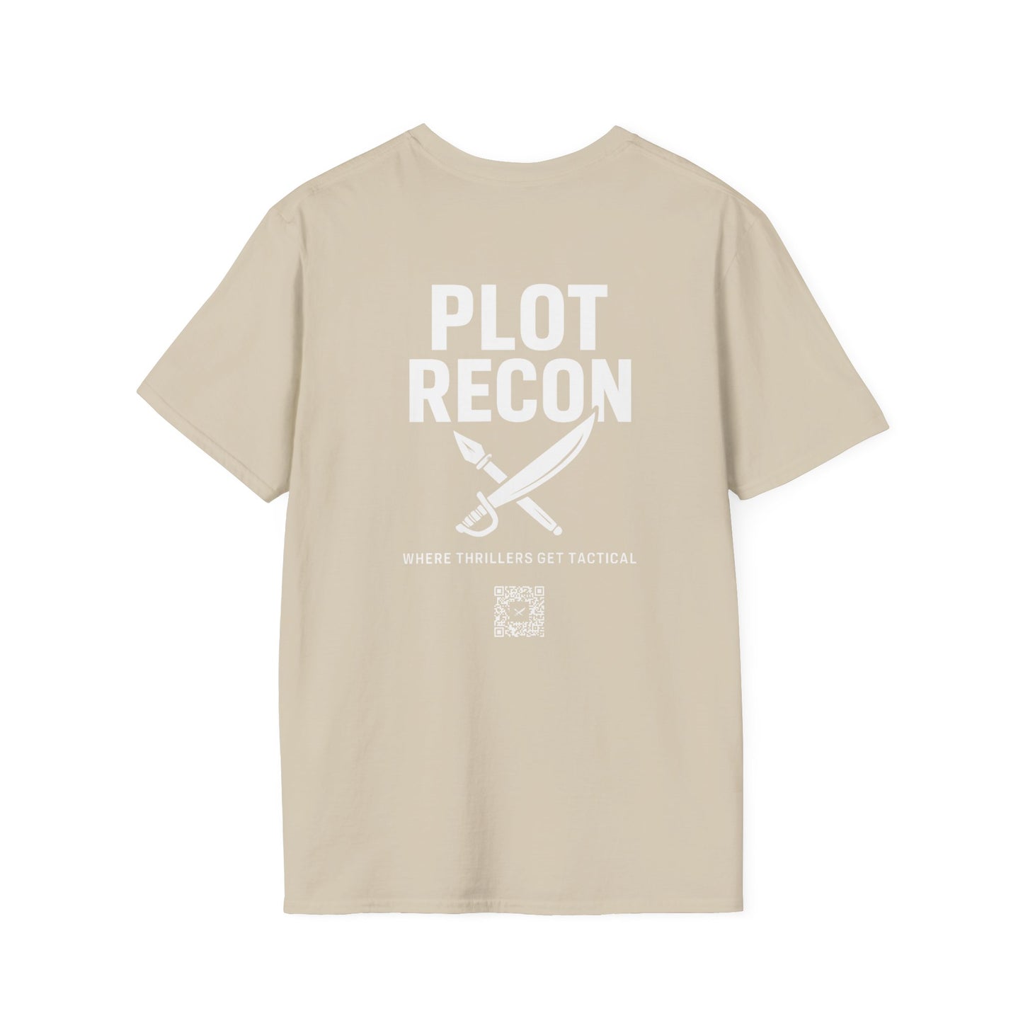 Plot Recon Crossed Sword and Pen White Logo