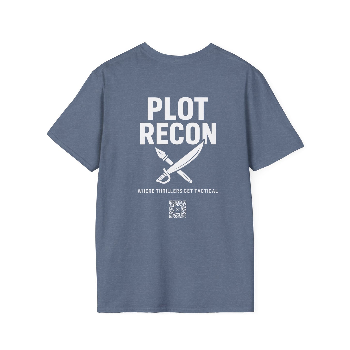 Plot Recon Crossed Sword and Pen White Logo