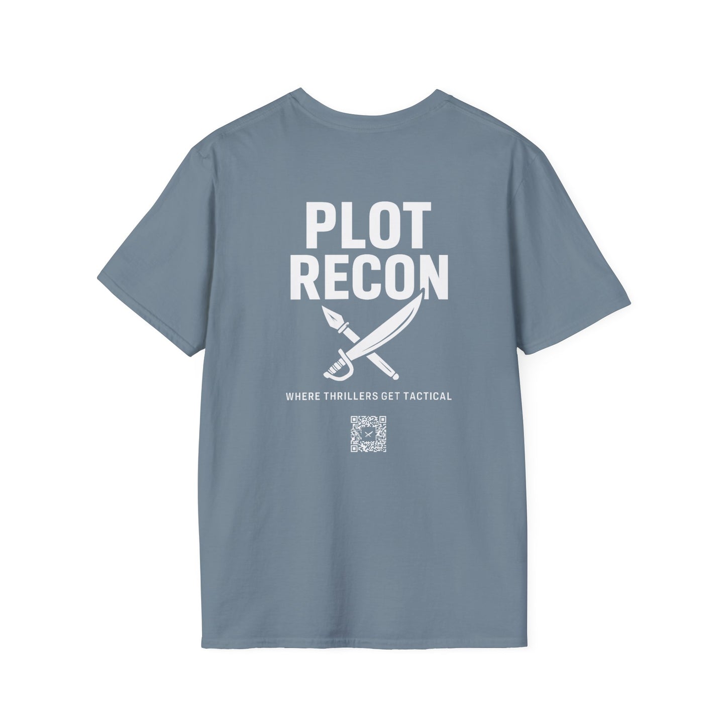 Plot Recon Crossed Sword and Pen White Logo
