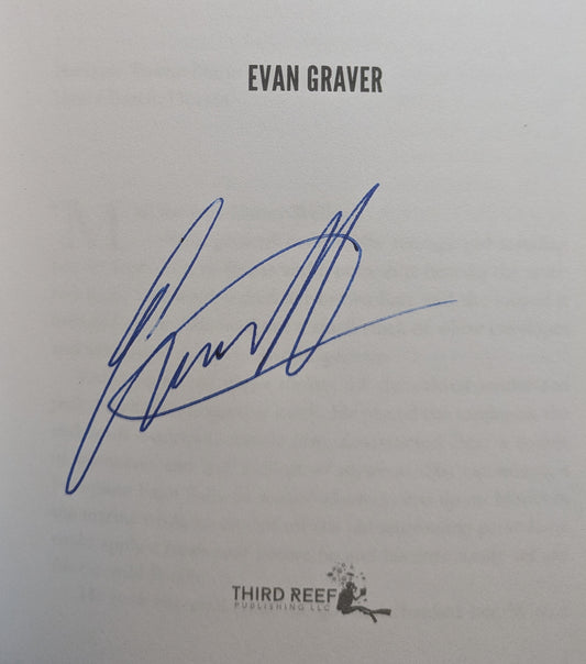 Album cover with signature and 'Evan Graver' text on a light gray background