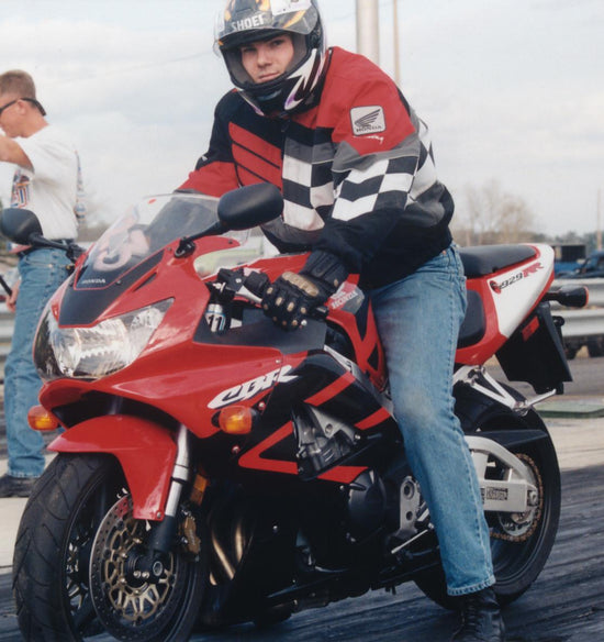 Evan racing the CBR929RR