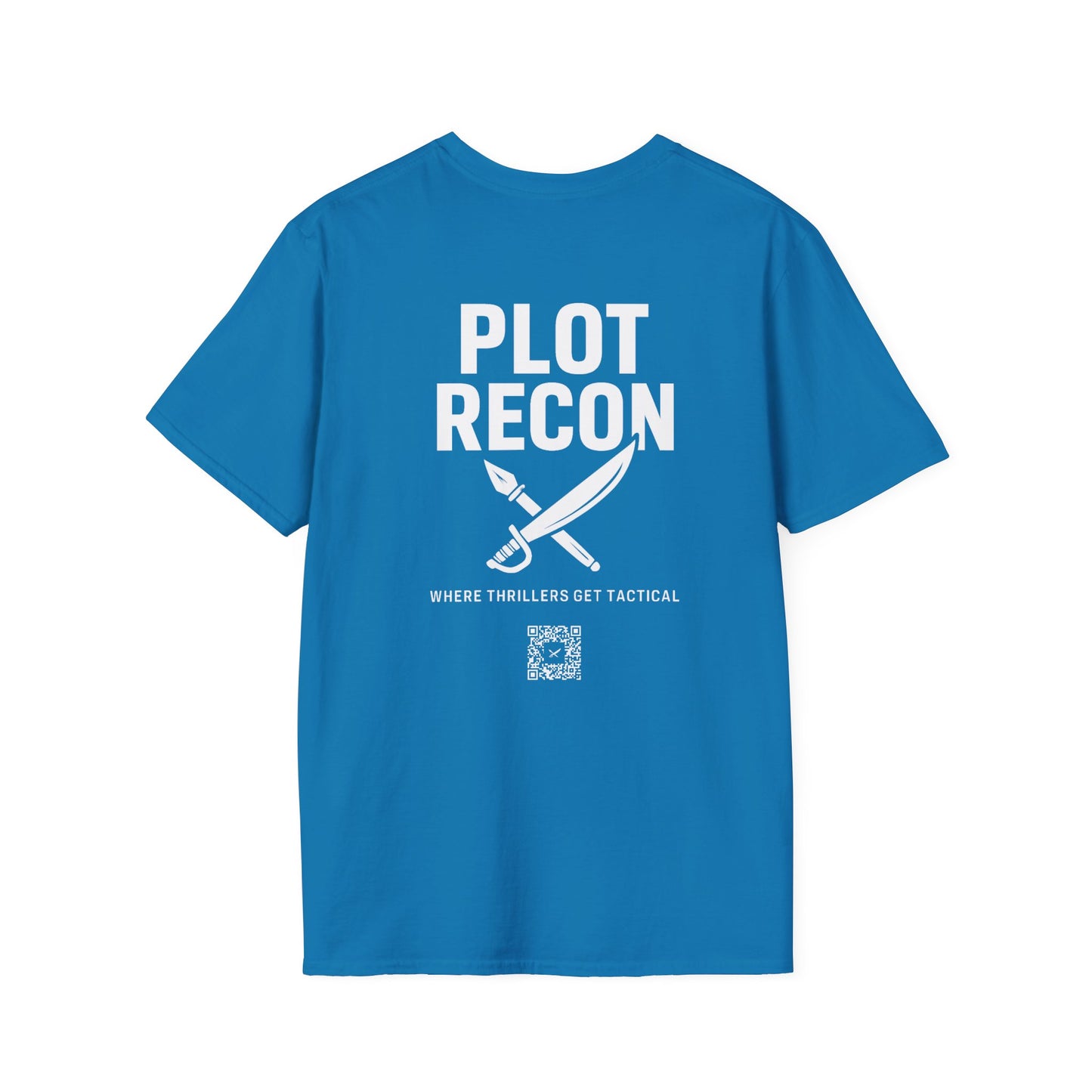 Plot Recon Crossed Sword and Pen White Logo