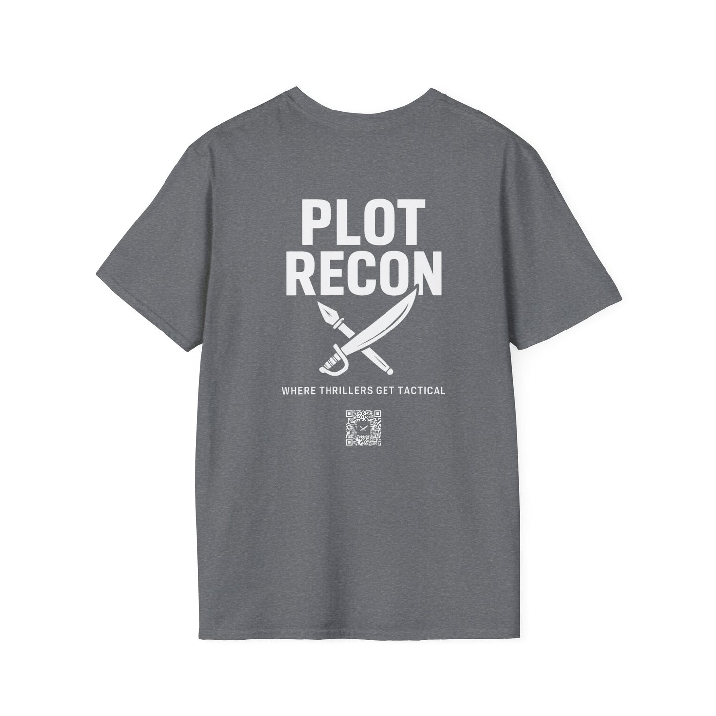 Plot Recon Crossed Sword and Pen White Logo