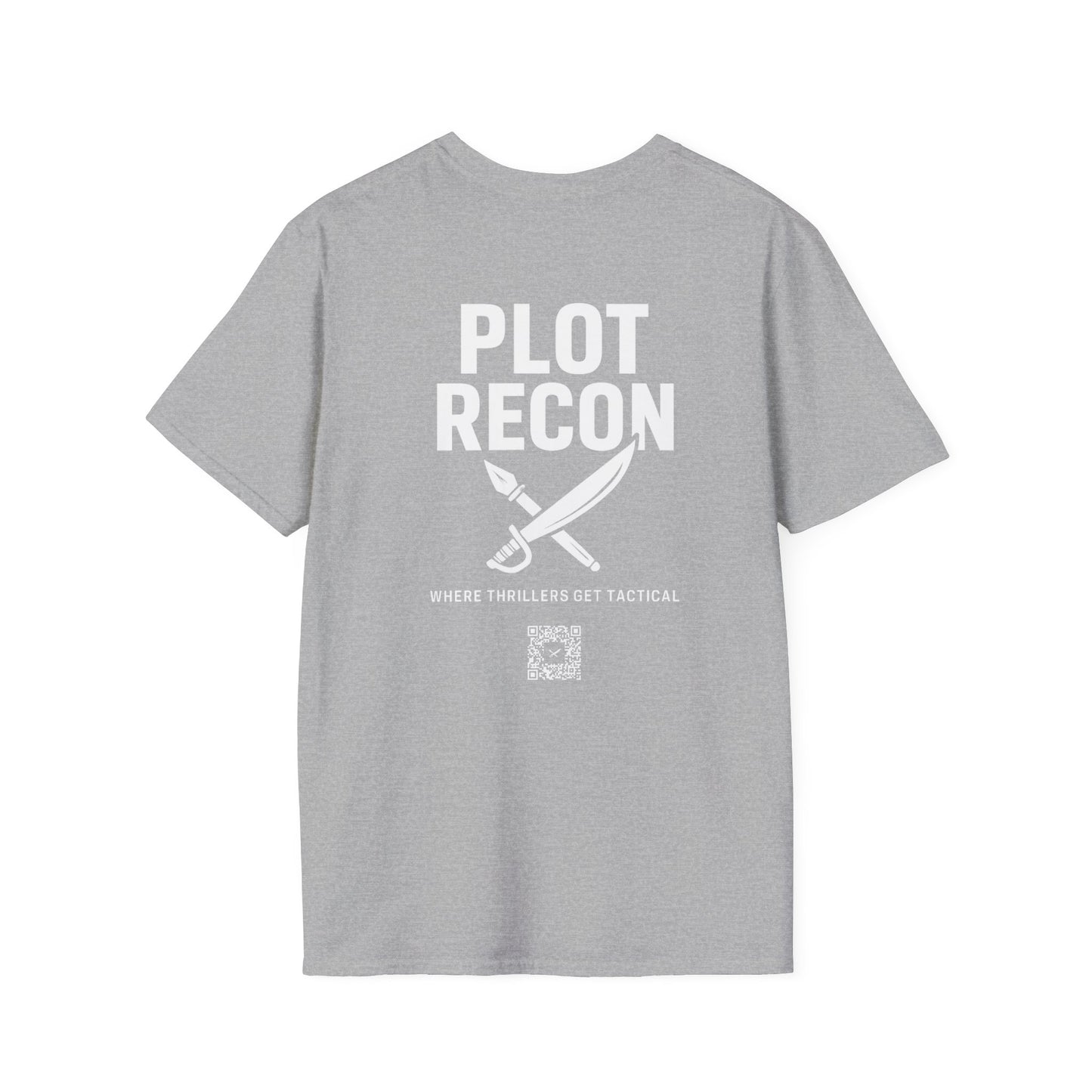 Plot Recon Crossed Sword and Pen White Logo