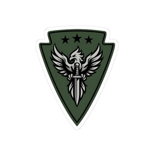 Green Phoenix Logo Kiss-Cut Stickers | Special Forces Patch