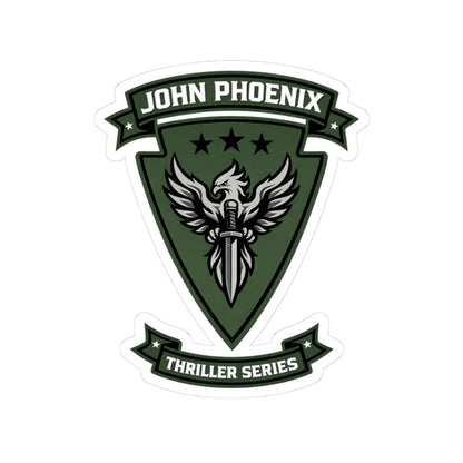 Green John Phoenix Logo Kiss-Cut Stickers | Special Forces Patch