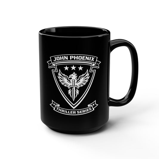 John Phoenix Thriller Series Black Mug, 15oz