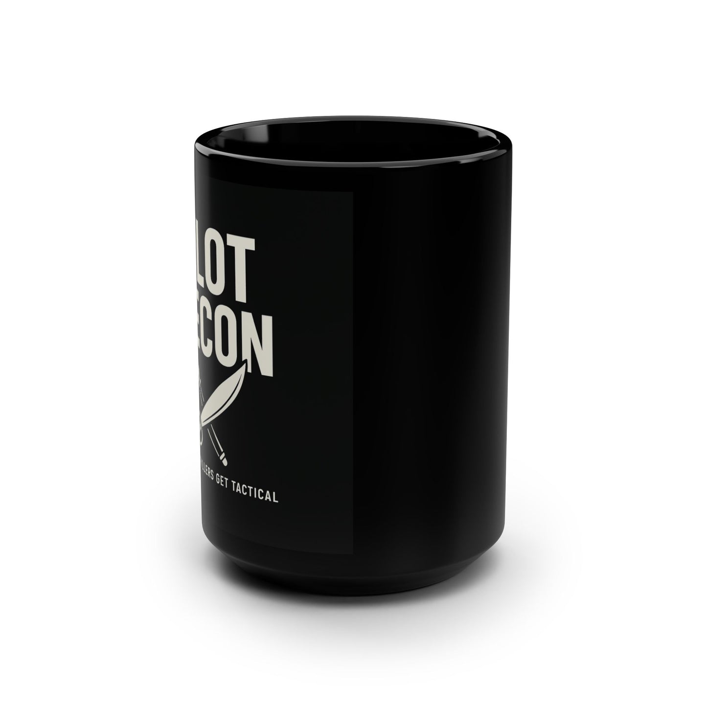 Plot Recon Black Mug, 15oz