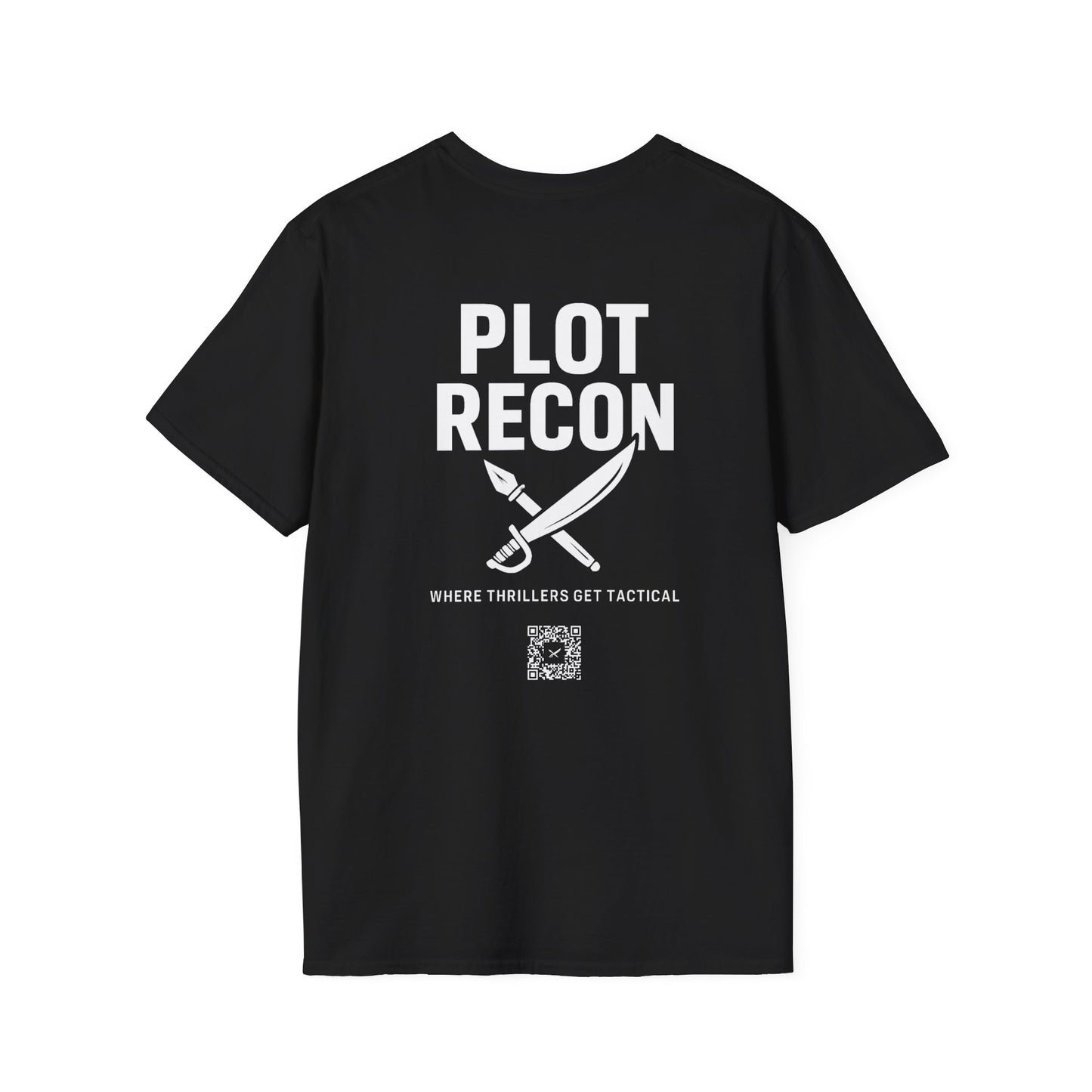 Plot Recon Crossed Sword and Pen White Logo