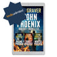 Kindle tablet displaying a book cover for 'Graver' by John Hoenix with Kindle Unlimited logo.
