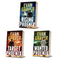 Three books by Evan Graver titled 'Rising Phoenix', 'Target Phoenix', and 'Wanted Phoenix' on a white background.