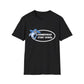 Black t-shirt with 'Hammerhead Stunt School' graphic on a white background