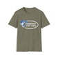 Green t-shirt with a shark graphic and 'Hammerhead Stunt School' text on a white background